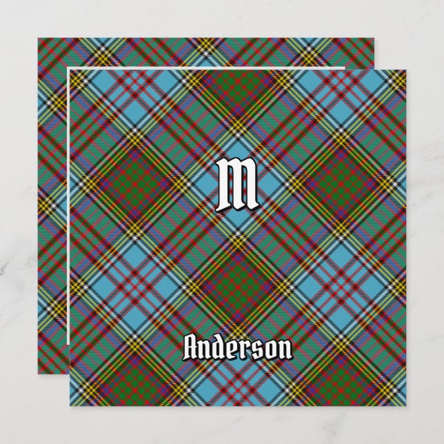 Clan Anderson Tartan Invitation (Front/Back)
