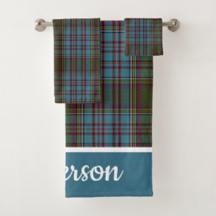 Clan Anderson Tartan Plaid Bath Towel Set