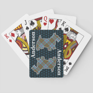 Clan Anderson Tartan Scottish Terrier Edition Playing Cards
