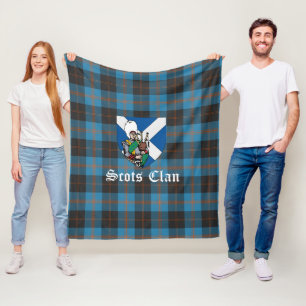 Clan Angus Ancient Tartan Plaid Fleece Blanket