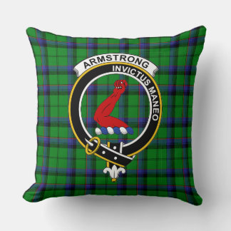 Clan Armstrong Badge Tartan, Badge and Logo Cushion