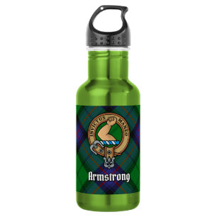 Clan Armstrong Crest over Tartan 532 Ml Water Bottle