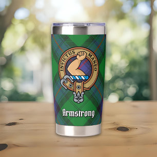 Clan Armstrong Crest over Tartan Insulated Tumbler