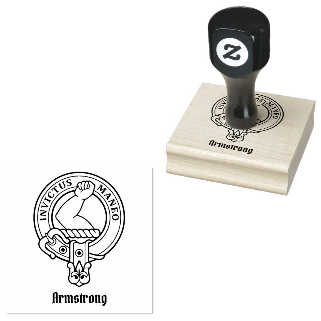Clan Armstrong Crest Rubber Stamp (Stamped)