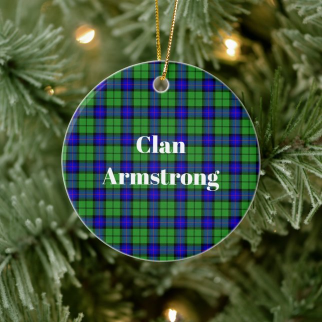 Clan Armstrong Tartan Ceramic Ornament (Tree)