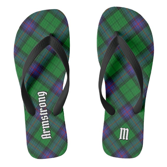 Clan Armstrong Tartan Flip Flops (Footbed)