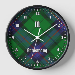 Clan Armstrong Tartan Large Clock