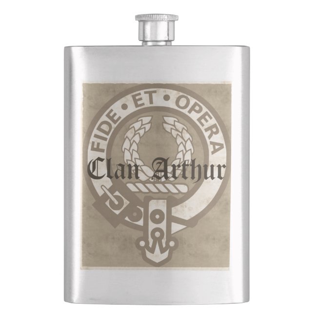 Clan Arthur Antique Hip Flask (Front)