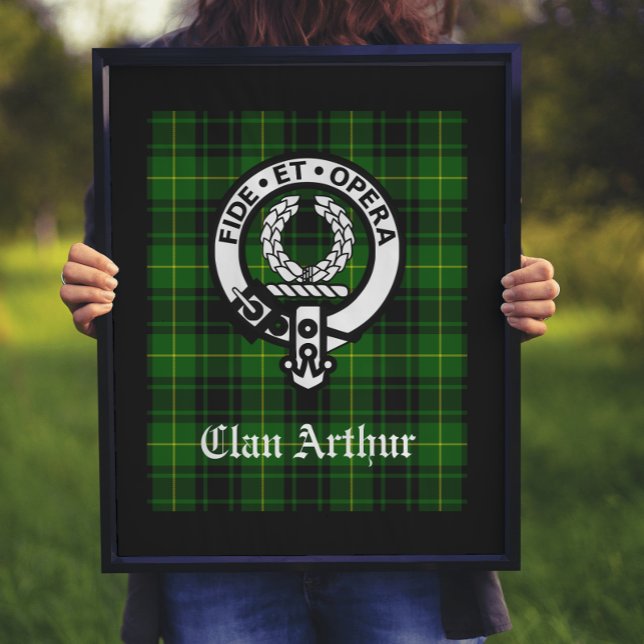 Clan Arthur Crest Badge & Tartan Poster (Creator Uploaded)
