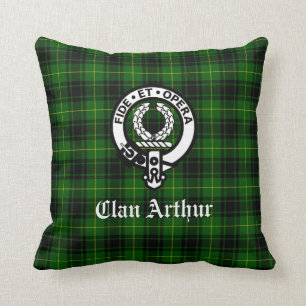 Clan Arthur / MacArthur Crest & Tartan Cushion