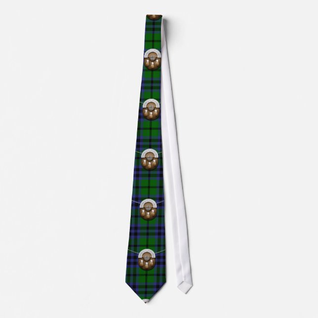 Clan Austin Tartan And Sporran Tie (Front)