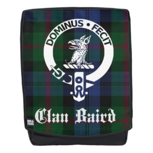 Clan Baird Crest Badge & Tartan Backpack