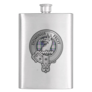 Clan Baird Crest & Dress Tartan Hip Flask