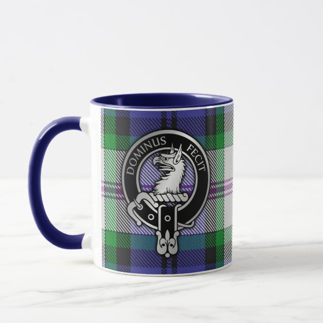 Clan Baird Crest & Dress Tartan Mug (Left)