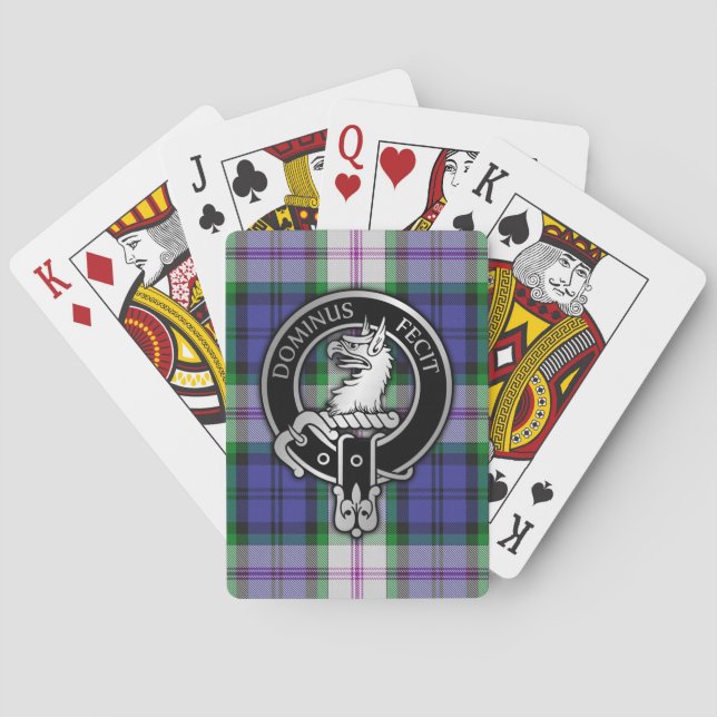 Clan Baird Crest & Dress Tartan Playing Cards (Back)