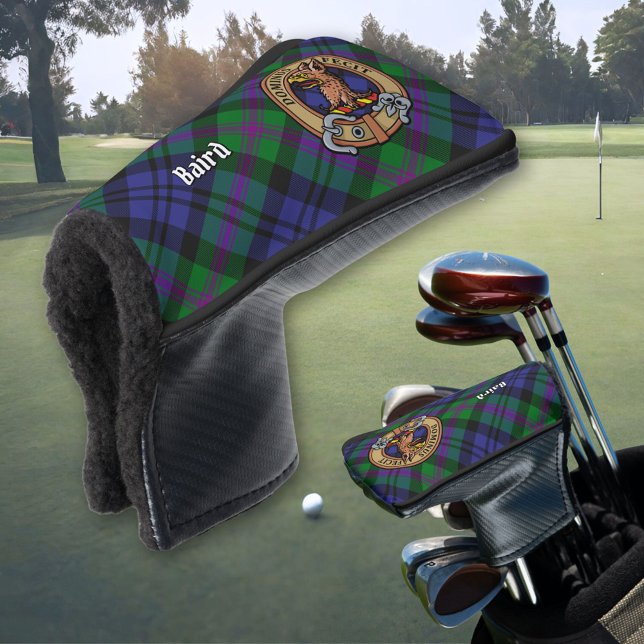 Clan Baird Crest over Tartan Golf Head Cover (Creator Uploaded)