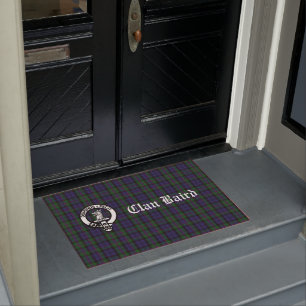 Clan Baird Crest Tartan Customisable Doormat