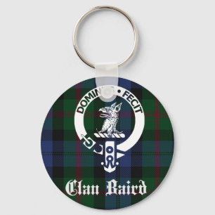 Clan Baird Crest Tartan Key Ring