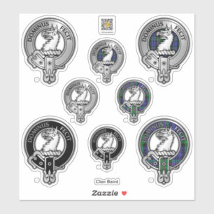 Clan Baird Crest & Tartan Sticker