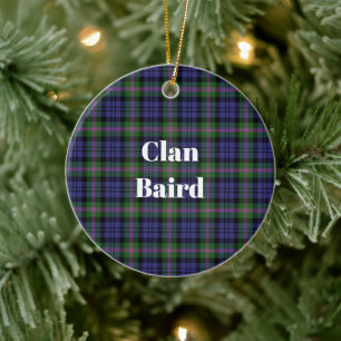 Clan Baird Modern Tartan Ceramic Ornament