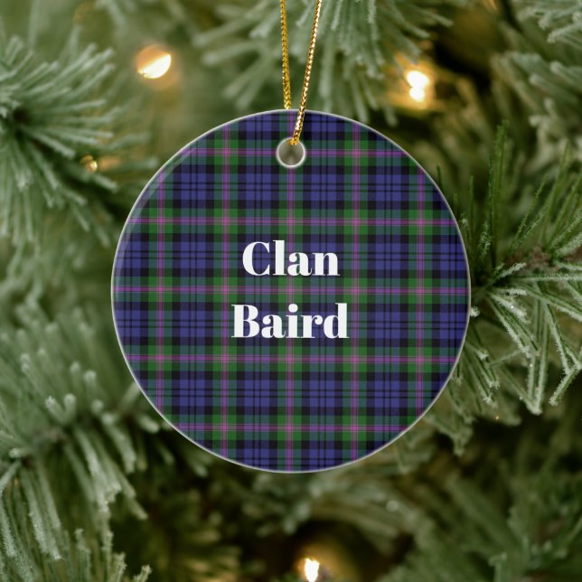 Clan Baird Modern Tartan Ceramic Ornament (Tree)