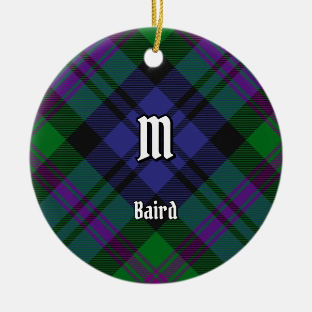 Clan Baird Tartan Ceramic Ornament (Front)