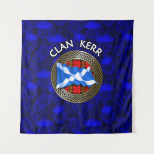 Clan Baird Tartan Knot & Flag Tapestry