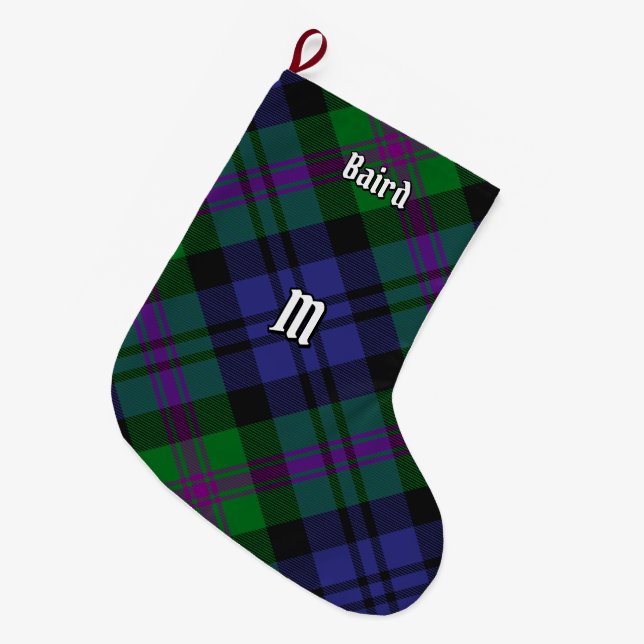 Clan Baird Tartan Large Christmas Stocking (Front (Hanging))