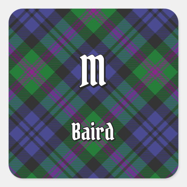Clan Baird Tartan Square Sticker (Front)