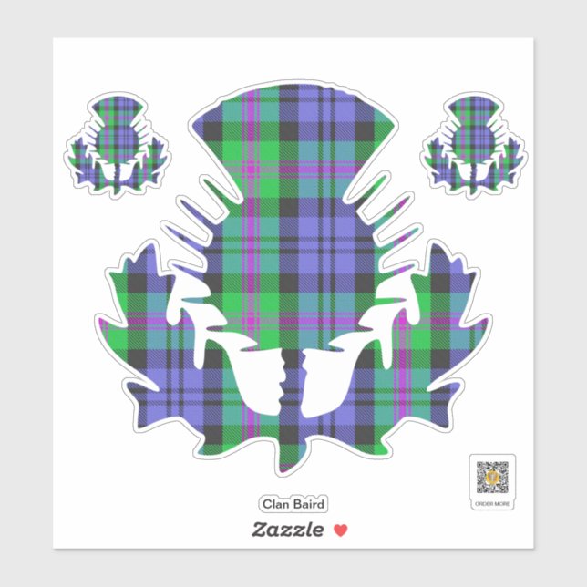 Clan Baird Thistle Sticker (Sheet)
