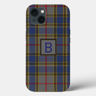 Clan Balfour Plaid Monogrammed   iPhone 13 Case
