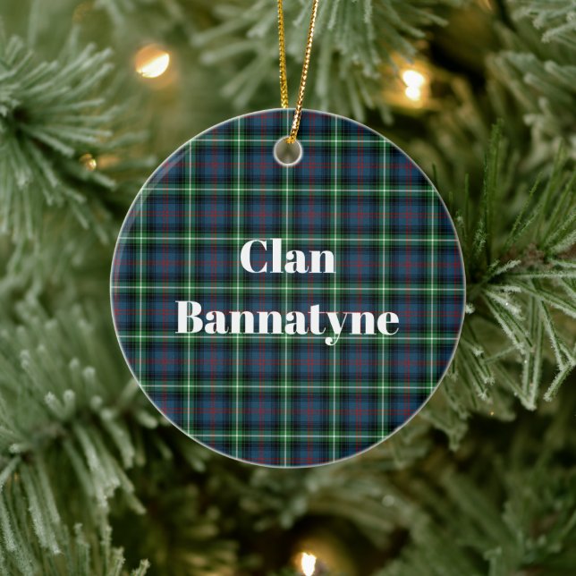 Clan Bannatyne Tartan Ceramic Ornament (Tree)