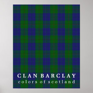 Clan Barclay Colours of Scotland Tartan Poster