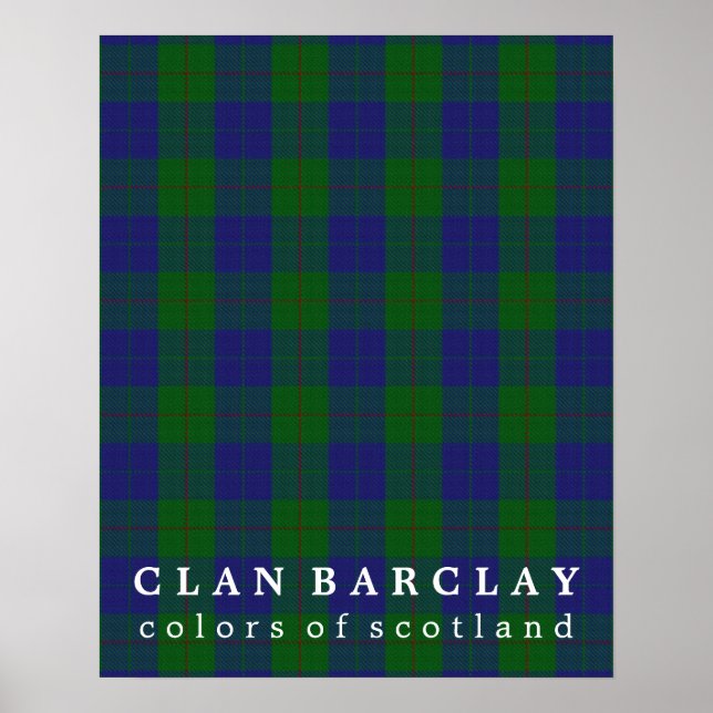 Clan Barclay Colours of Scotland Tartan Poster (Front)