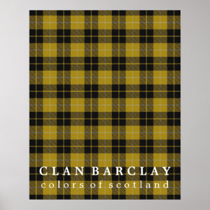 Clan Barclay Colours of Scotland Tartan Poster