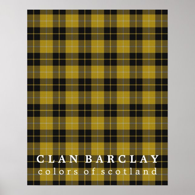 Clan Barclay Colours of Scotland Tartan Poster (Front)