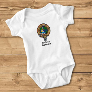 Clan Barclay Crest over Tartan Baby Bodysuit
