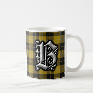 Clan Barclay Letter B Monogram Dress Tartan Coffee Mug