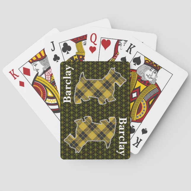 Clan Barclay Tartan Scottish Terrier Edition Playing Cards (Back)