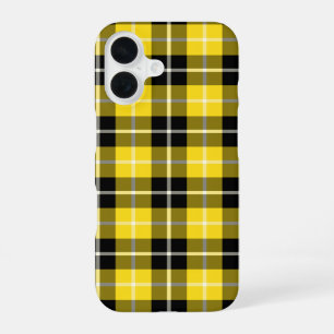 Clan Barclay Tartan Yellow and Black Plaid iPhone 16 Case