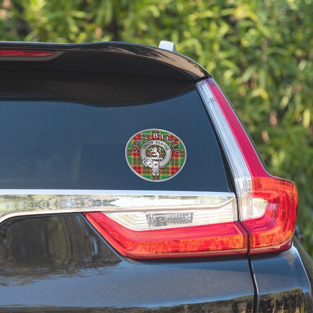 Clan Baxter Crest & Tartan (Car Side)