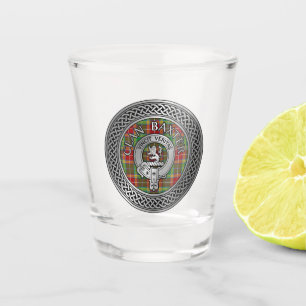 Clan Baxter Crest & Tartan Knot Shot Glass