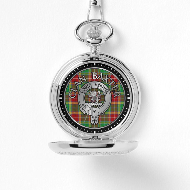 Clan Baxter Crest & Tartan Watch (Front)