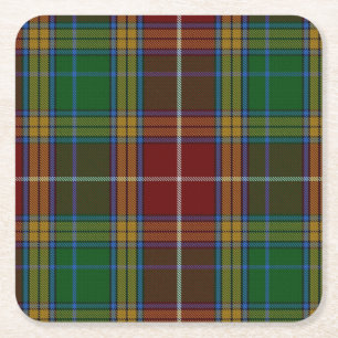 Clan Baxter Plaid Paper Coasters