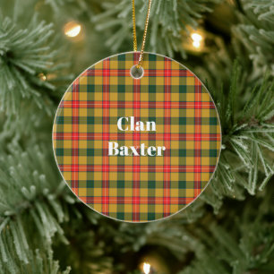 Clan Baxter Tartan Ceramic Ornament