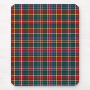 Clan Baxter Tartan Red and Forest Green Plaid Mouse Pad