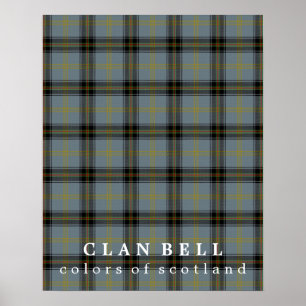 Clan Bell Colours of Scotland Tartan Poster