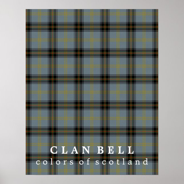 Clan Bell Colours of Scotland Tartan Poster (Front)