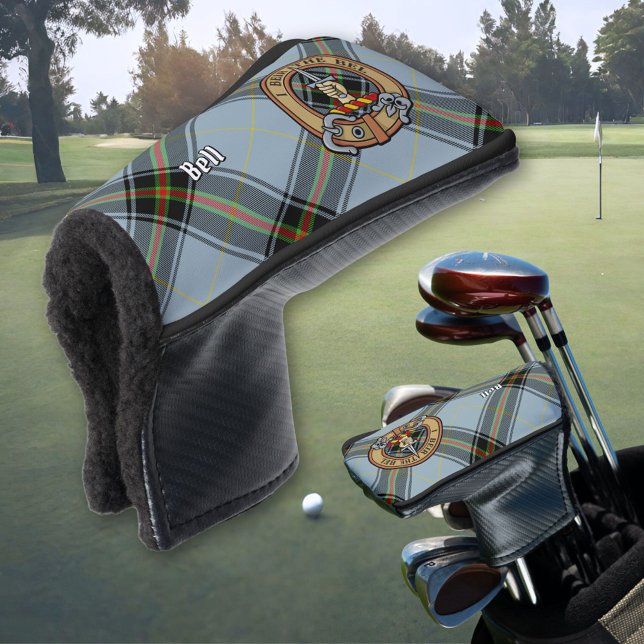 Clan Bell Crest over Tartan Golf Head Cover (Creator Uploaded)