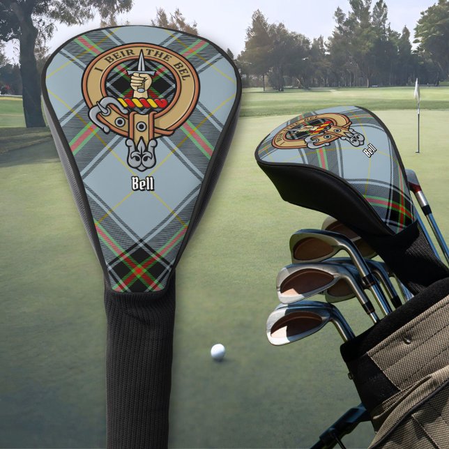 Clan Bell Crest over Tartan Golf Head Cover (Creator Uploaded)